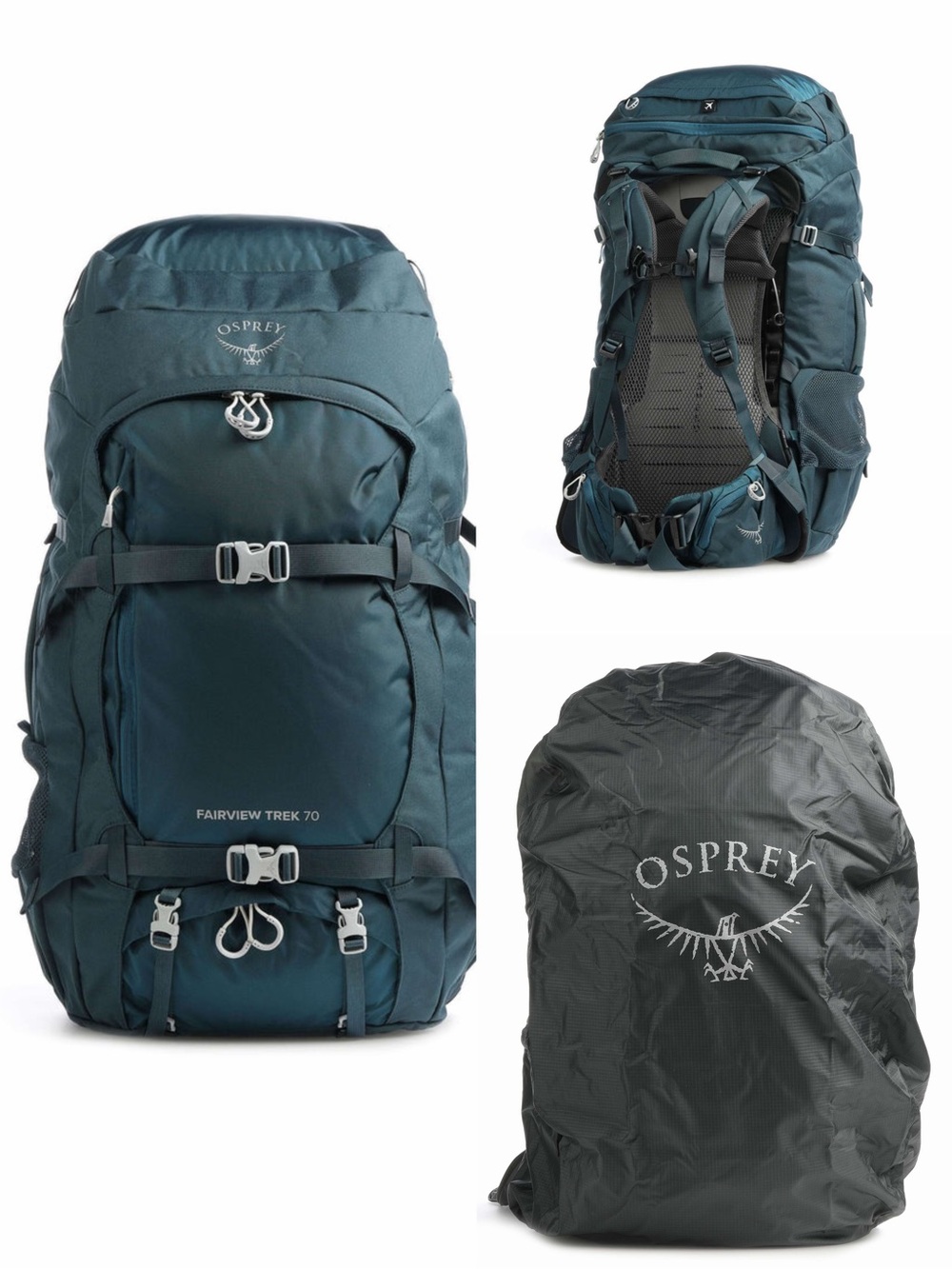 Osprey Fairview Trek 70L Trekking backpack nylon night jungle blue NWT
